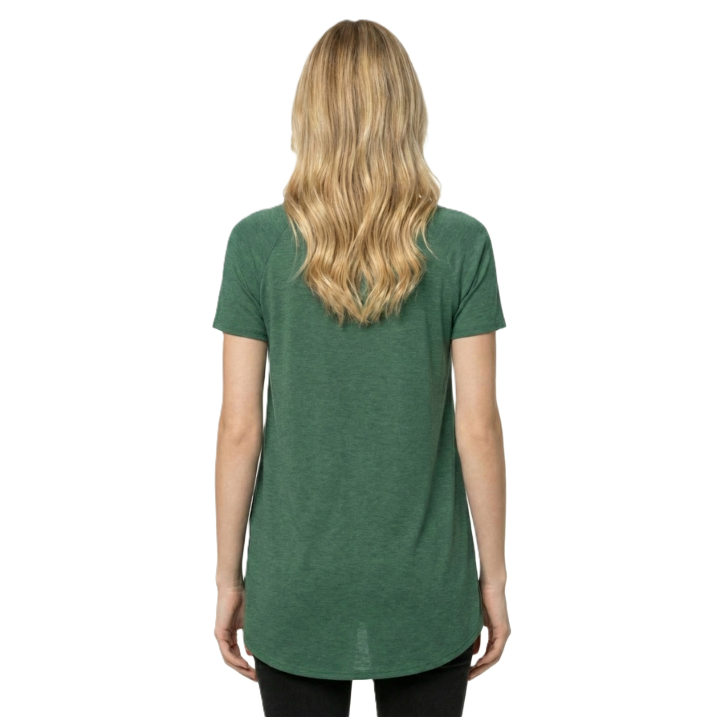 Long Tunic T Shirt With Short Sleeves And Casual Fit For Women