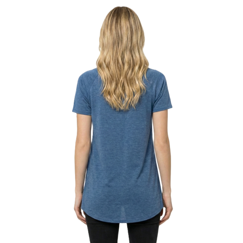 Long Tunic T Shirt With Short Sleeves And Casual Fit For Women