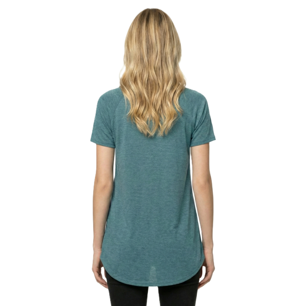 Long Tunic T Shirt With Short Sleeves And Casual Fit For Women