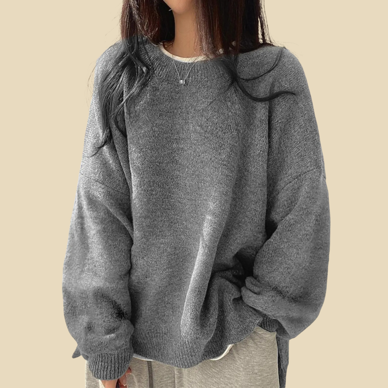 Casual Long Sleeve Pullover Sweaters For Women