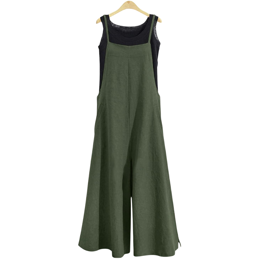 Casual And Cropped Loose Wide Leg Rompers Fit For Women