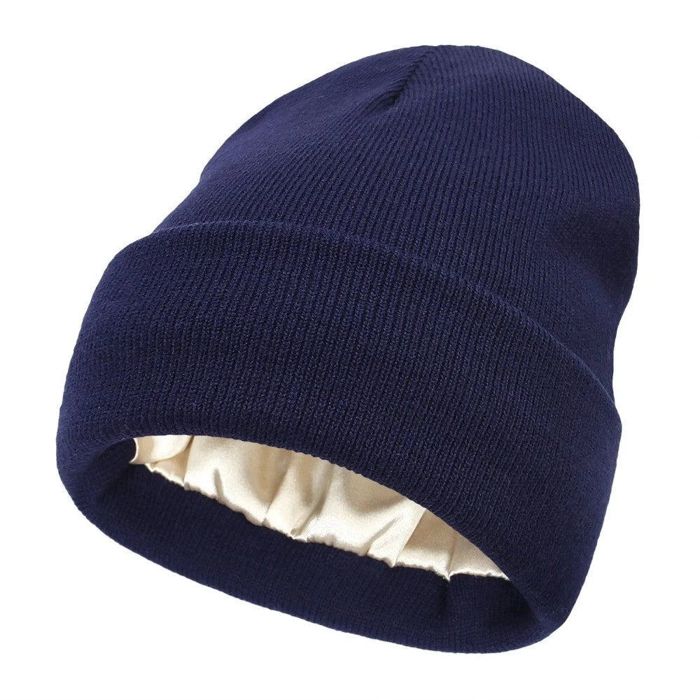 Insulated Knit Hat With Satin Lining-My Comfy Blouse