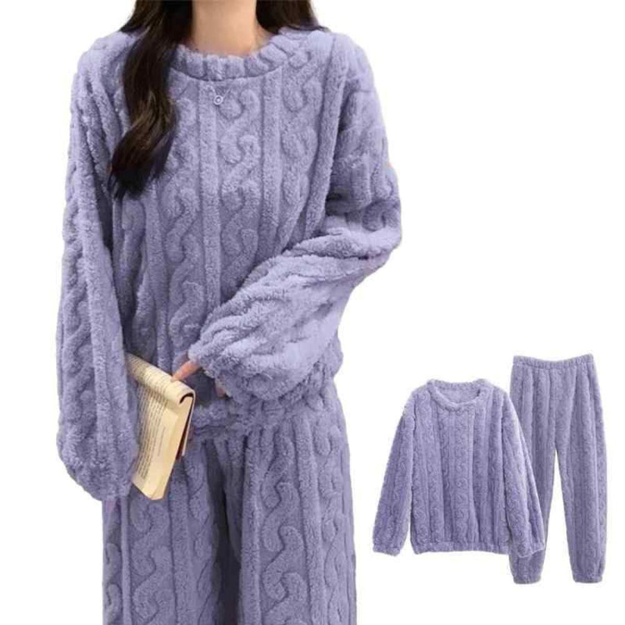 Cozy Knit Two Piece Loungewear Set-My Comfy Blouse