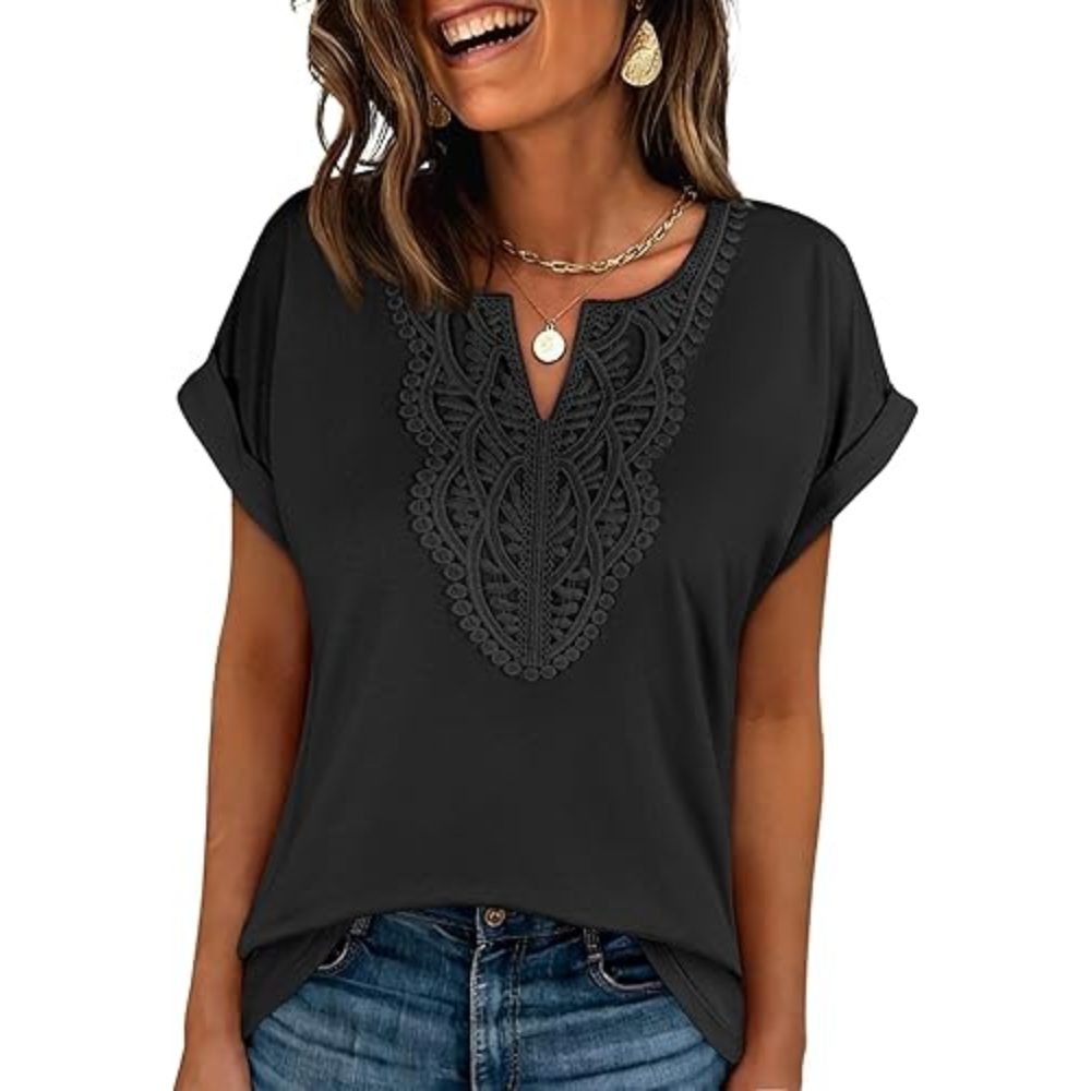 Vintage Inspired Smocked Blouse Casual Summer Wear For Women