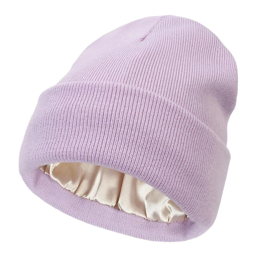 Insulated Knit Hat With Satin Lining-My Comfy Blouse