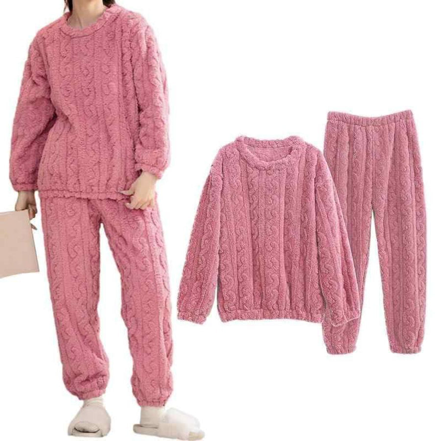 Cozy Knit Two Piece Loungewear Set-My Comfy Blouse