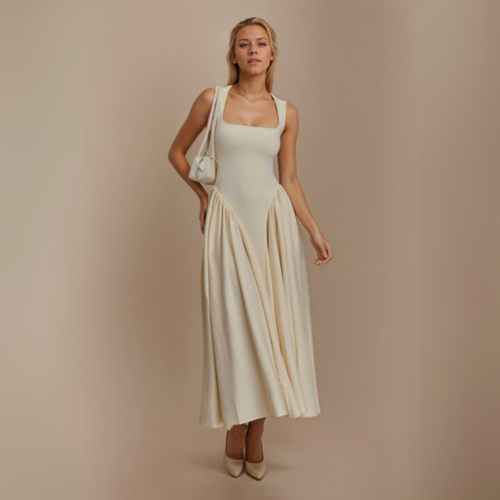 Scuba Jersey Midi Dress