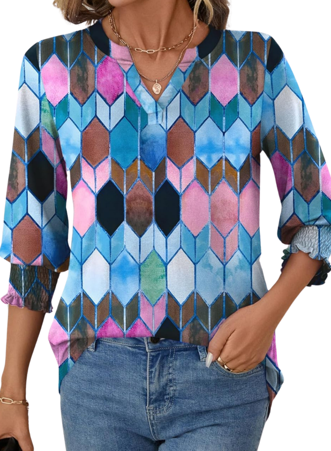 Summer Style Blouse Featuring Ruffle Cuff Design-My Comfy Blouse