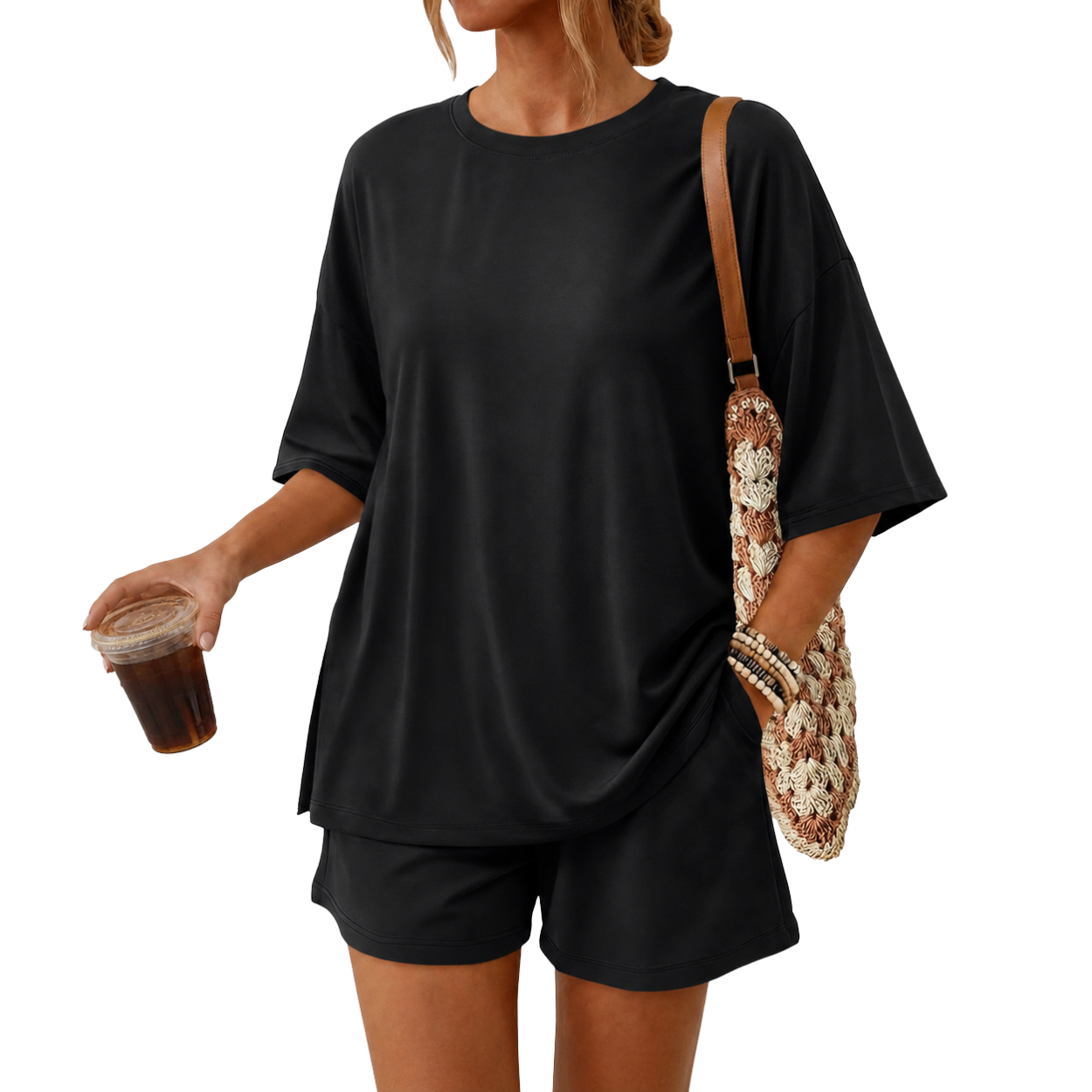 Casual Summer Lounge Set With Pockets For Women