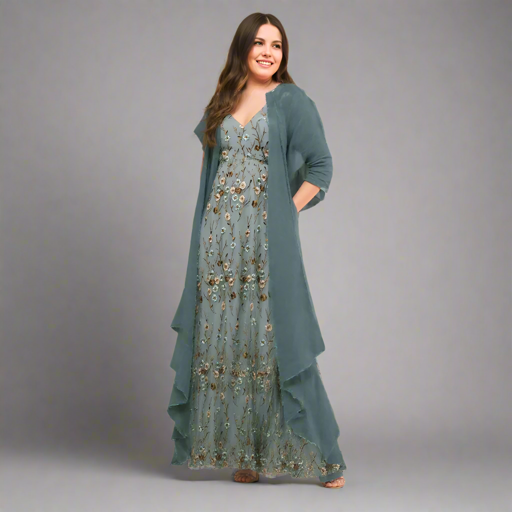 Two Piece Floral Mini Dress With Jacket-My Comfy Blouse