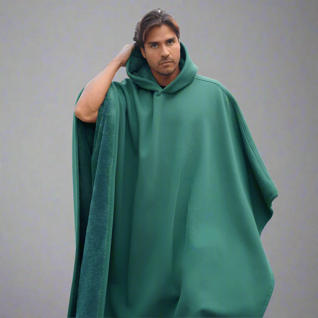 Warm Hooded Poncho With Soft Lining-My Comfy Blouse