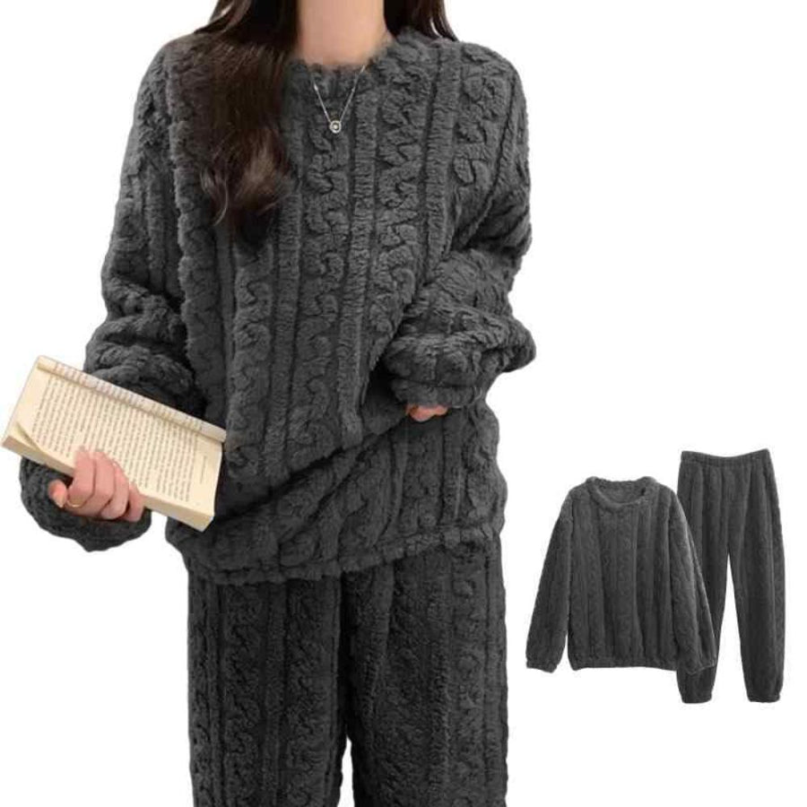 Cozy Knit Two Piece Loungewear Set-My Comfy Blouse