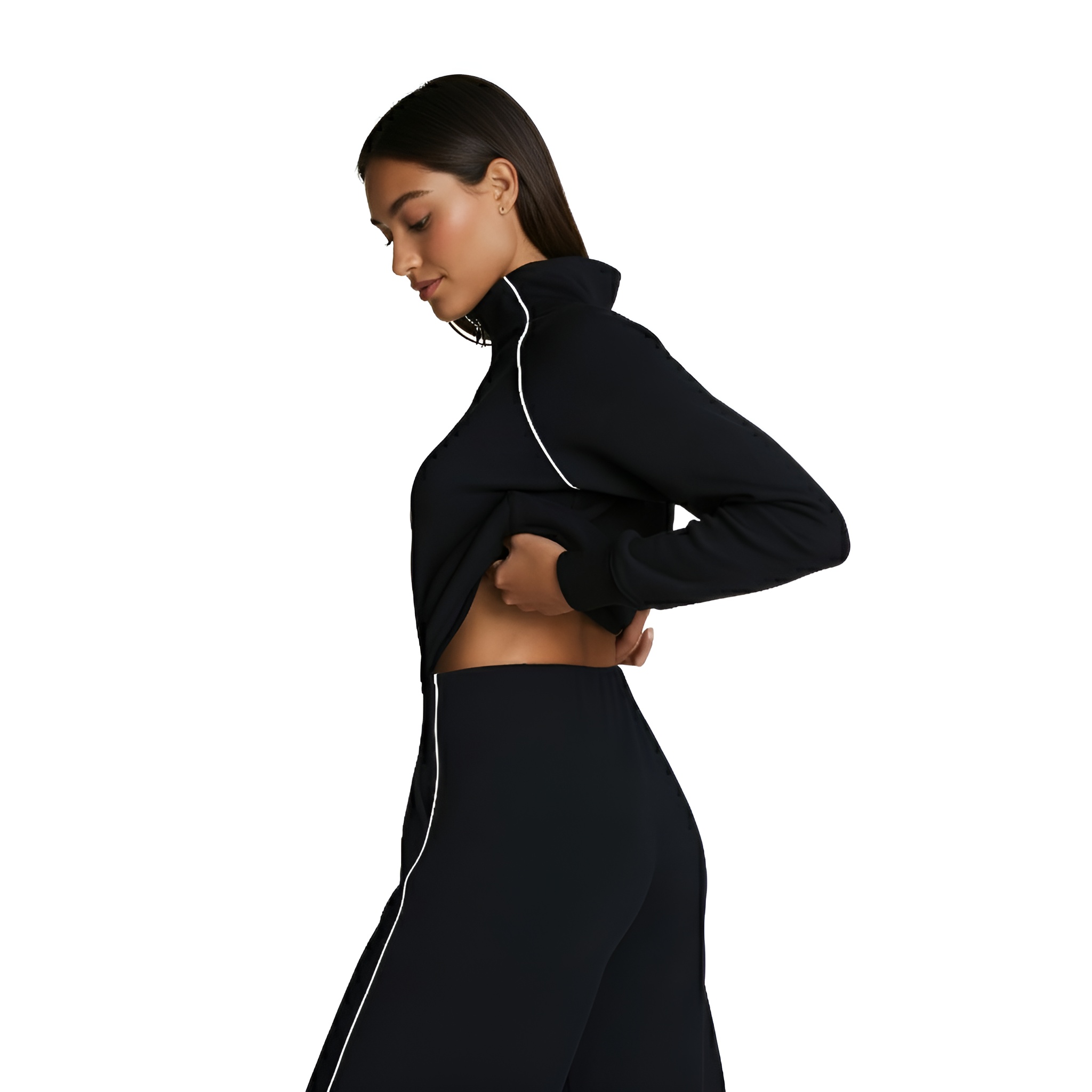 Pique Half Zip Jumpsuit