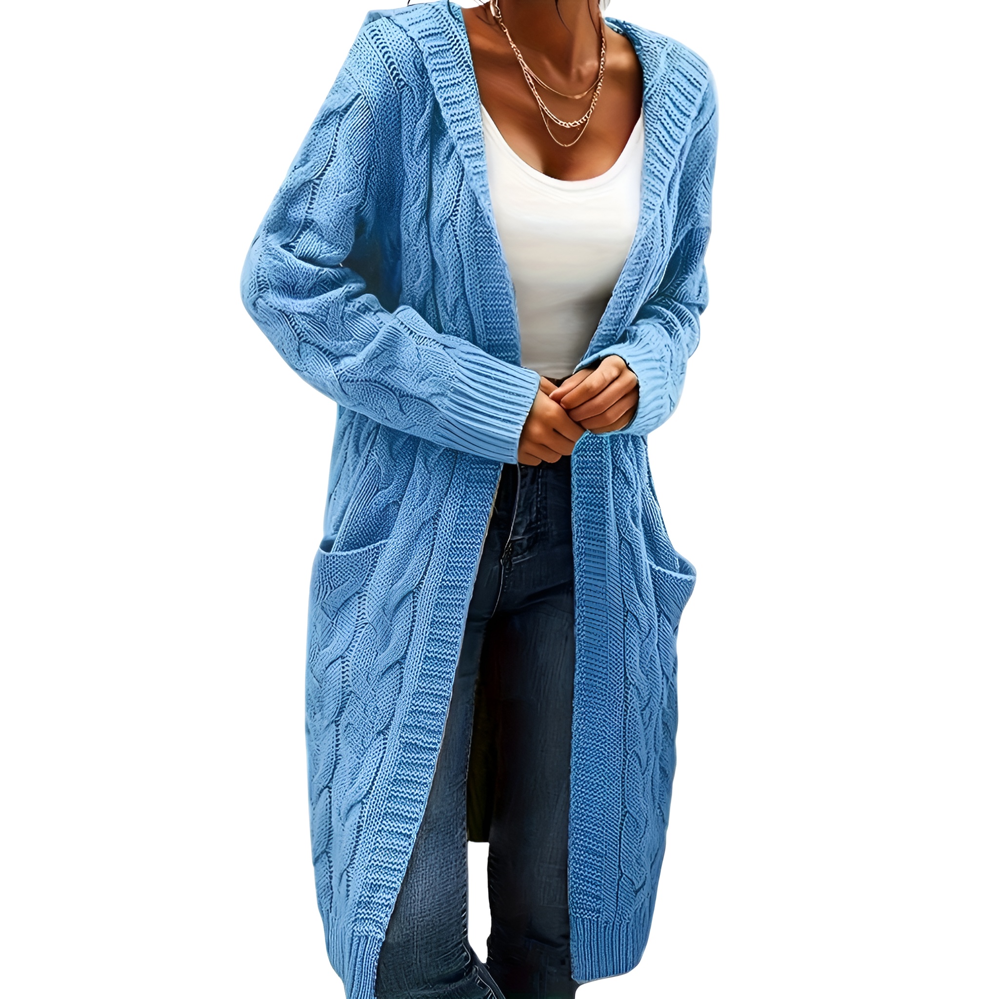 Casual Long Cardigan Knitwear For Women