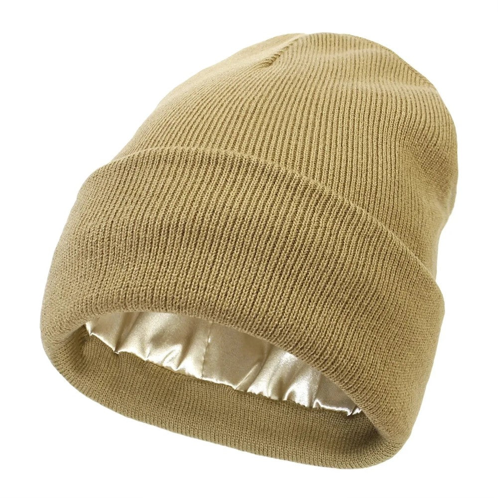 Insulated Knit Hat With Satin Lining-My Comfy Blouse