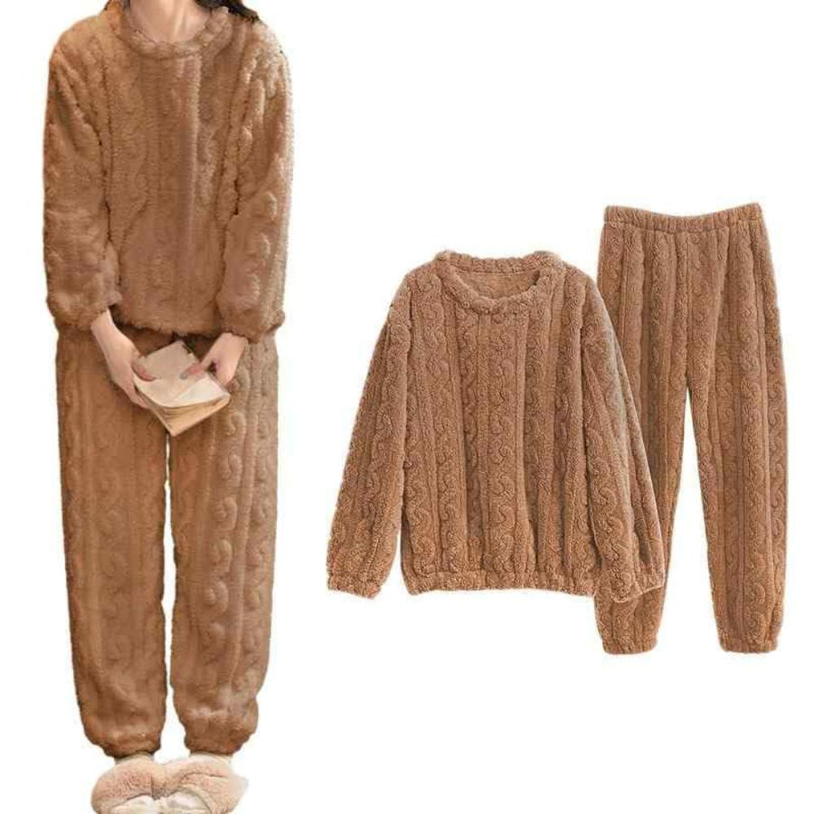 Cozy Knit Two Piece Loungewear Set-My Comfy Blouse