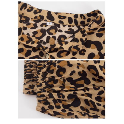 Women’s Midi Leopard Long Sleeves Dress-My Comfy Blouse