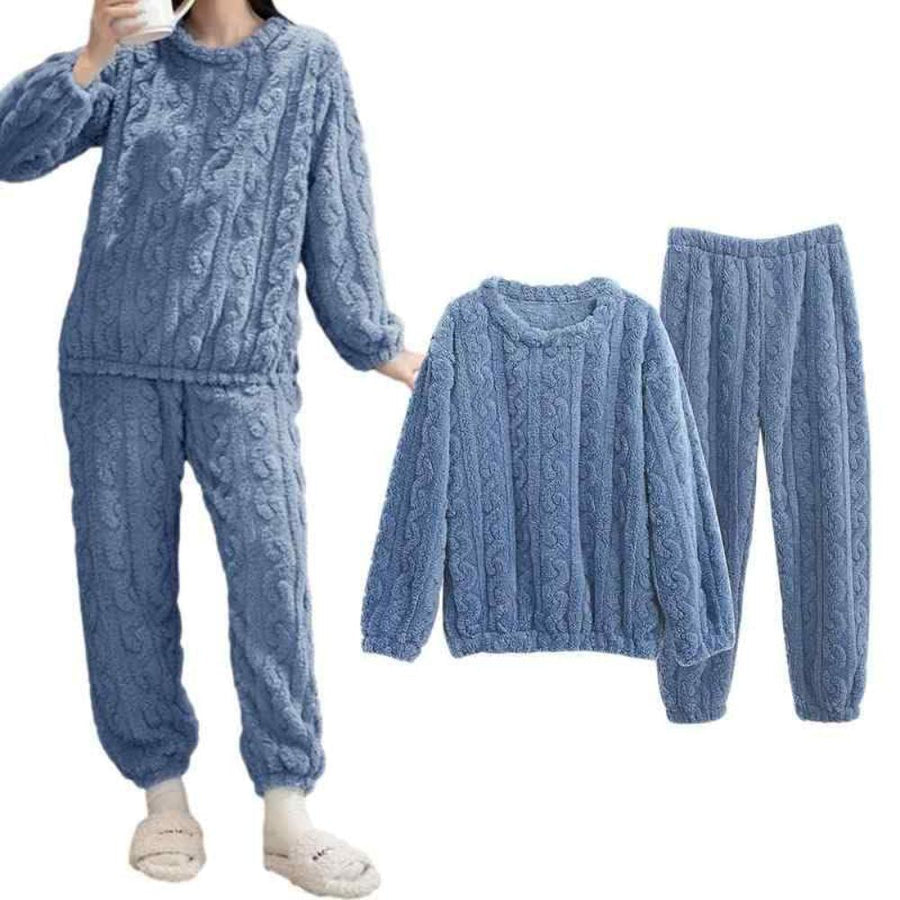 Cozy Knit Two Piece Loungewear Set-My Comfy Blouse