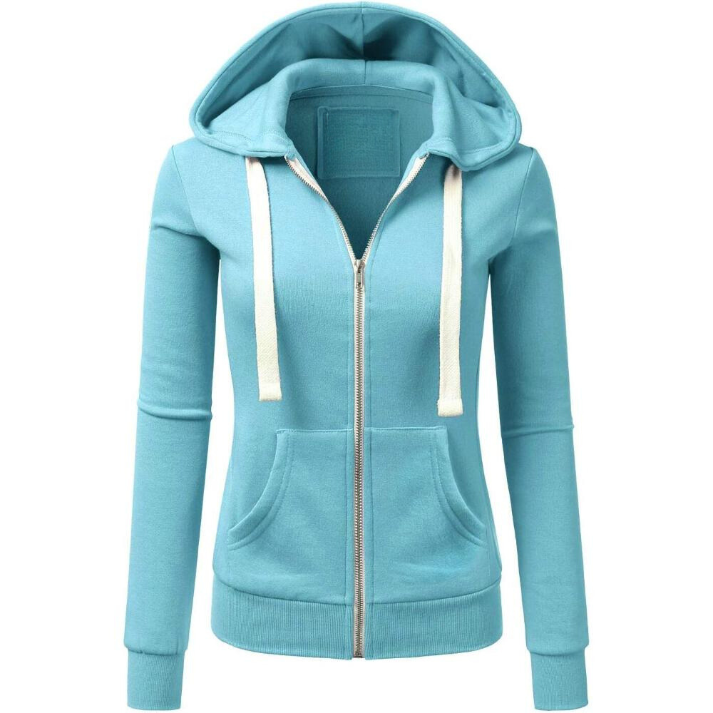 Zip Up Hooded Jacket With Drawstrings-My Comfy Blouse