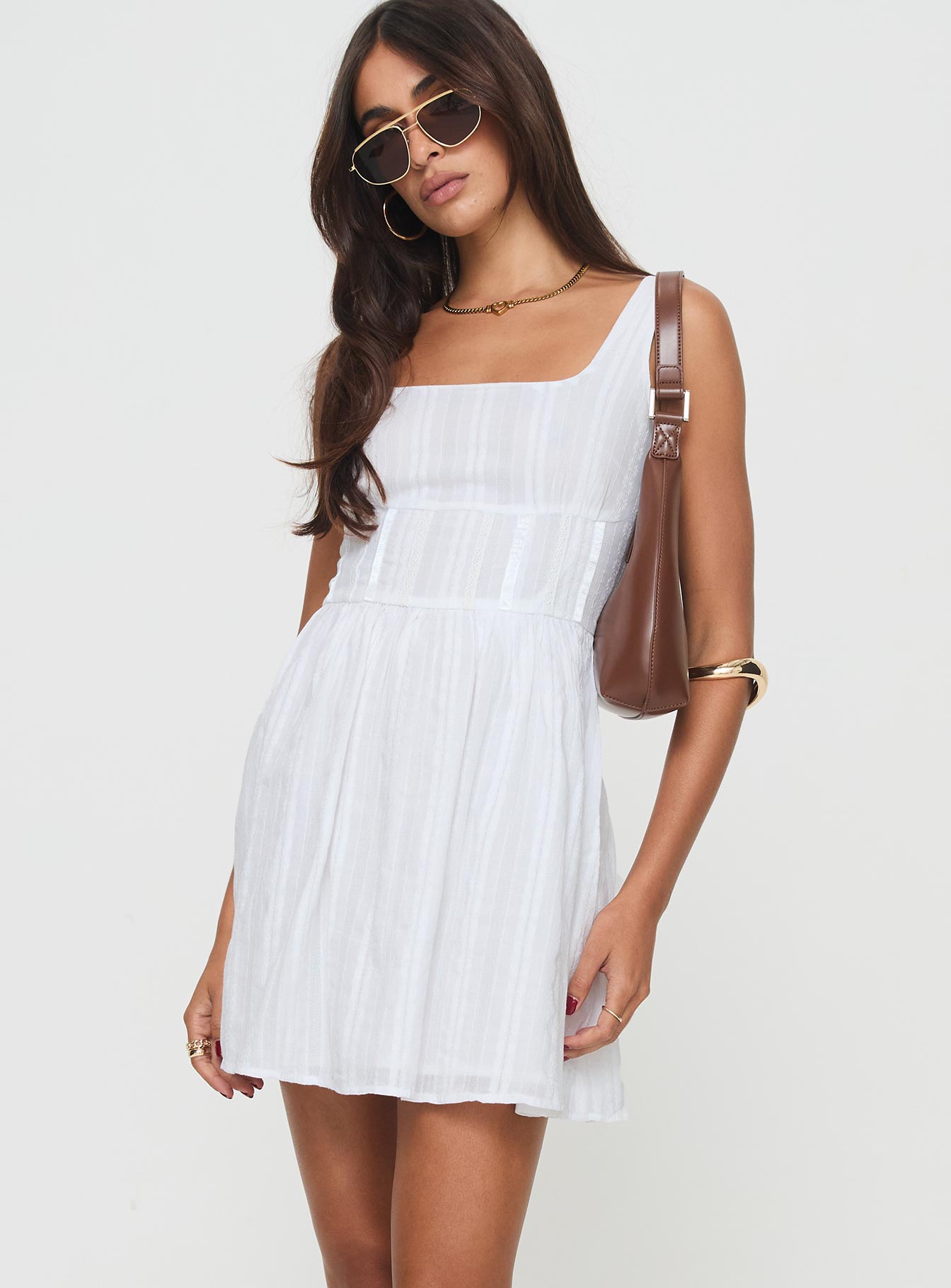 Lorinda White Mini Dress-My Comfy Blouse