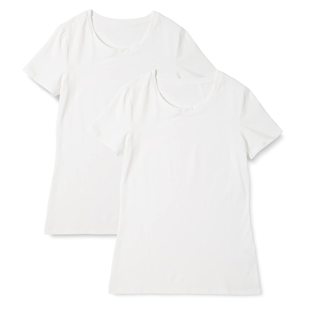 Pack Of 2 Short Sleeve Crewneck T Shirts For Women