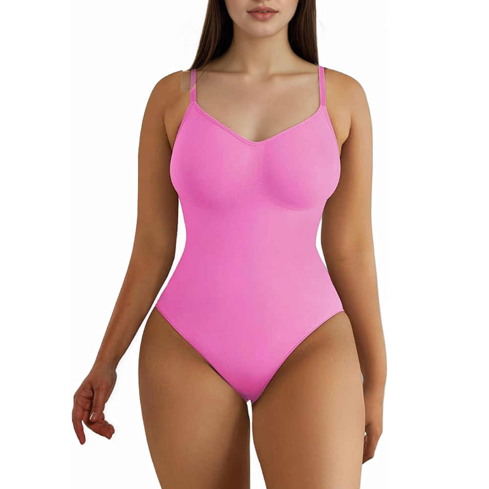 Seamless Tummy Control Bodysuit Slimmer with Adjustable Straps