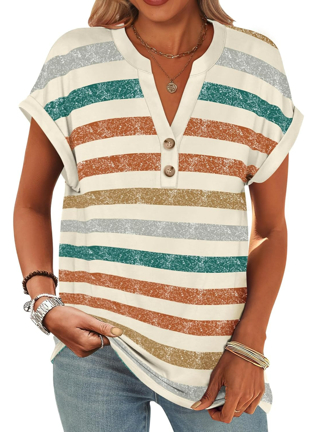 Casual Short Sleeve Loose Fit Summer Tops-My Comfy Blouse