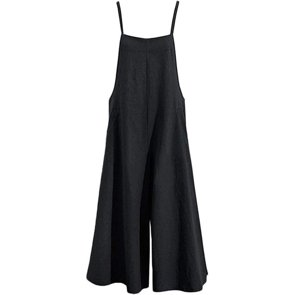 Casual And Cropped Loose Wide Leg Rompers Fit For Women