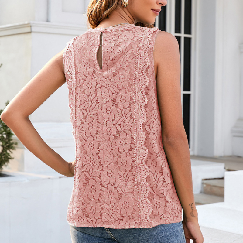 Sleeve Less Knitted Laced Blouse-My Comfy Blouse