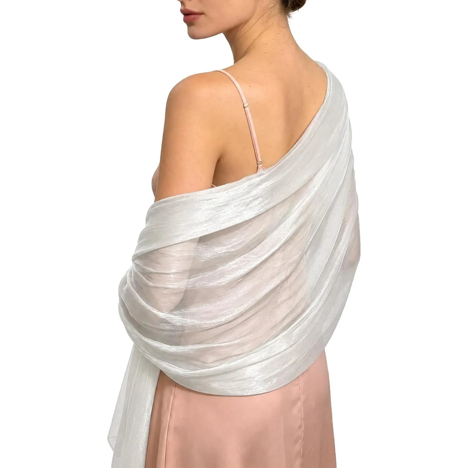 Sheer Sparkle Evening Shawl Wrap For Women