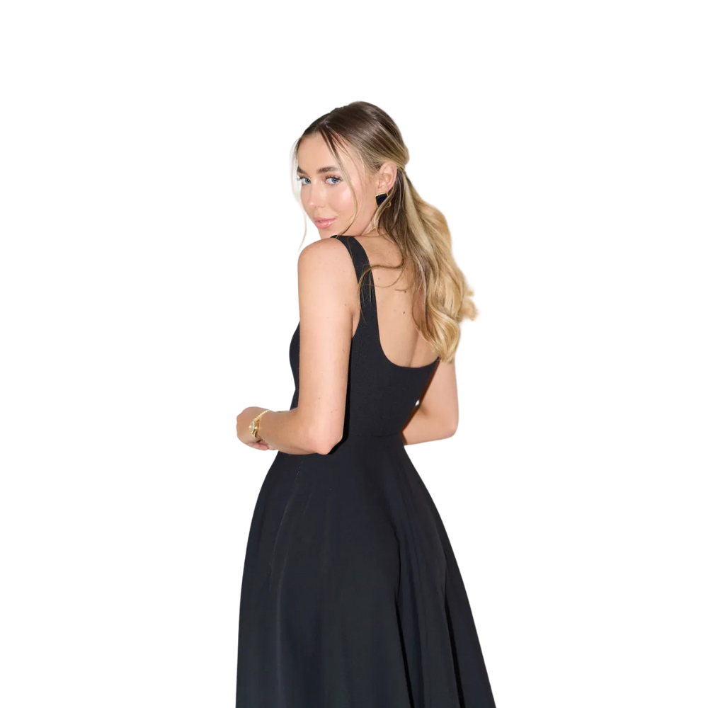 Square Edge Midi Dress-My Comfy Blouse