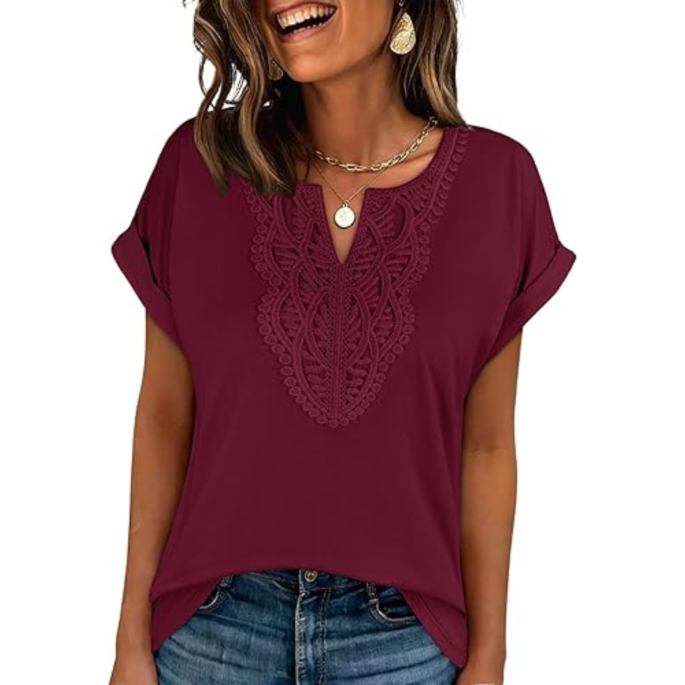 Vintage Inspired Smocked Blouse Casual Summer Wear For Women