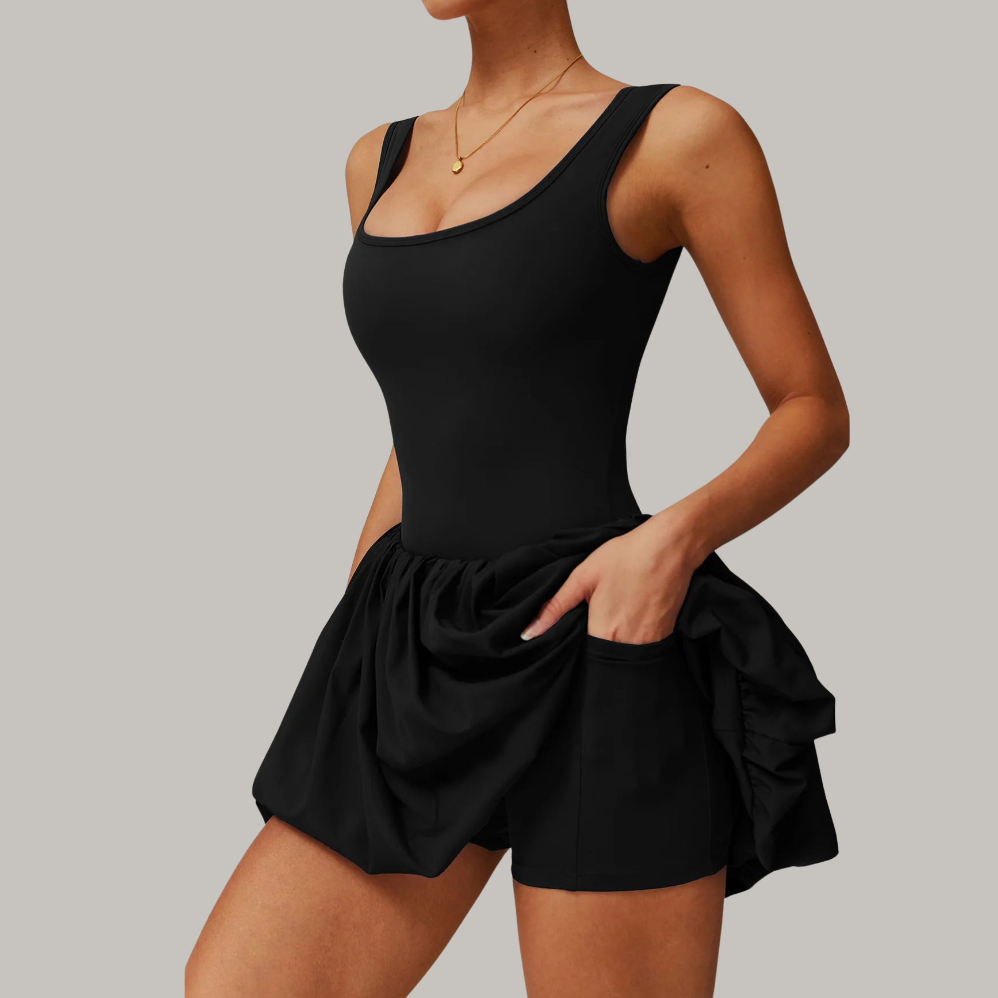 Sleeveless Ballet Tennis One Piece Dress For Women
