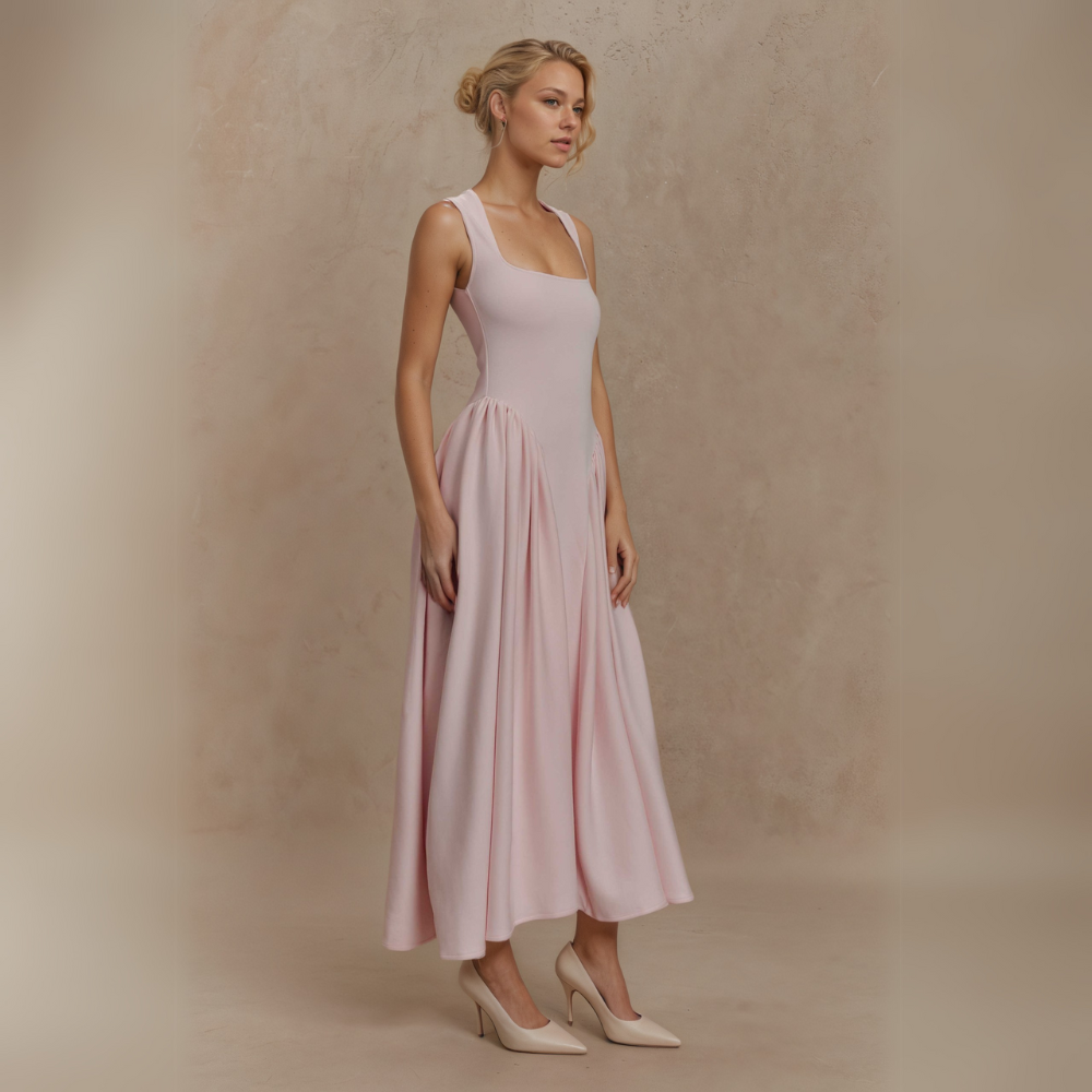 Scuba Jersey Midi Dress