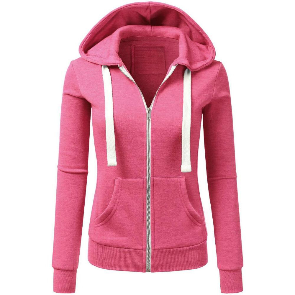Zip Up Hooded Jacket With Drawstrings-My Comfy Blouse
