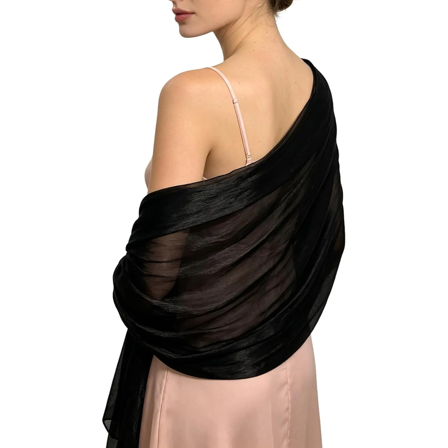 Sheer Sparkle Evening Shawl Wrap For Women