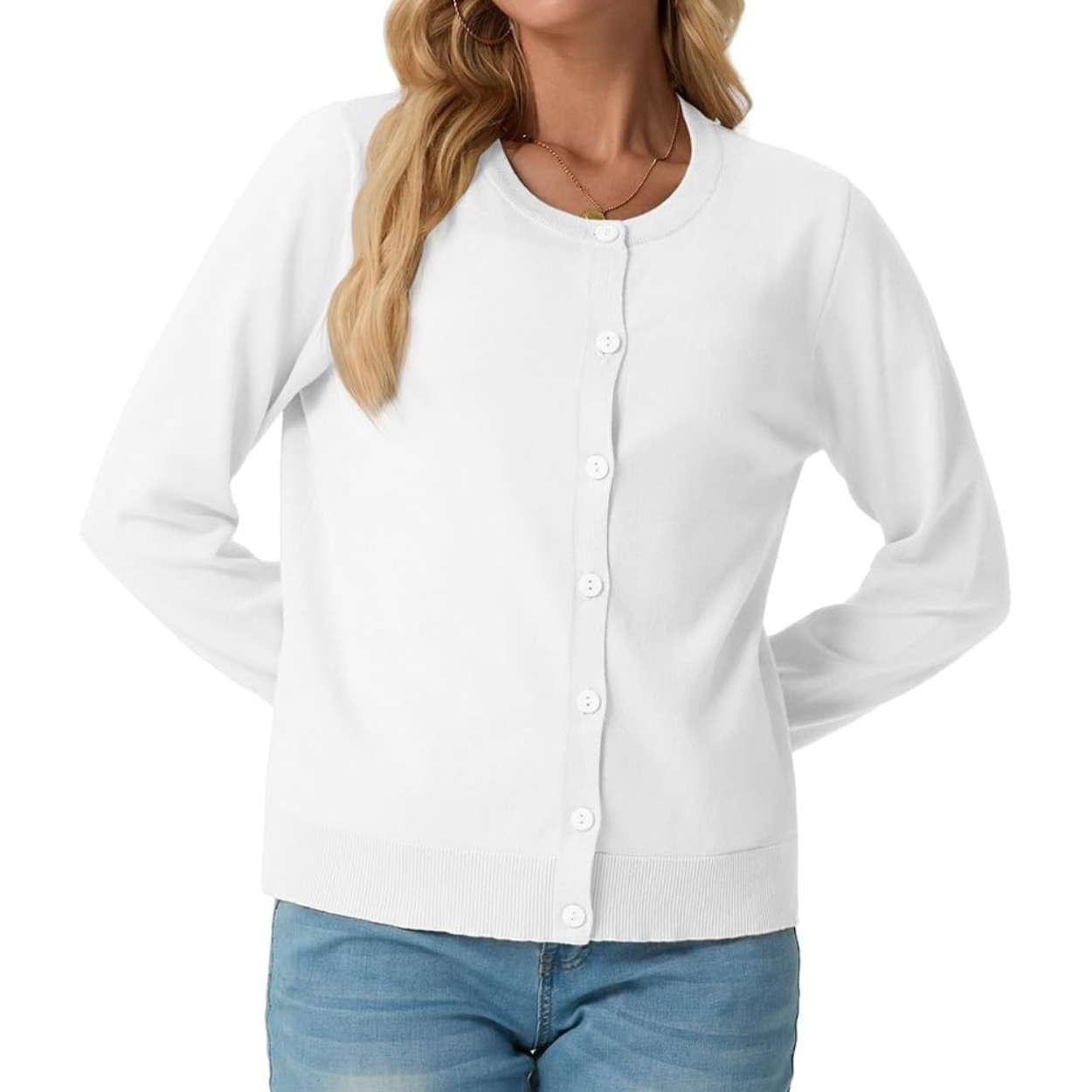 Casual Long Sleeve Knit Cardigan Sweater For Women