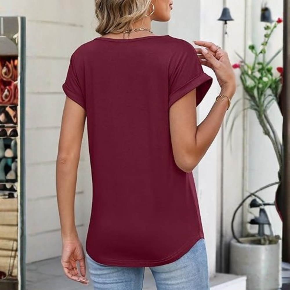 Vintage Inspired Smocked Blouse Casual Summer Wear For Women