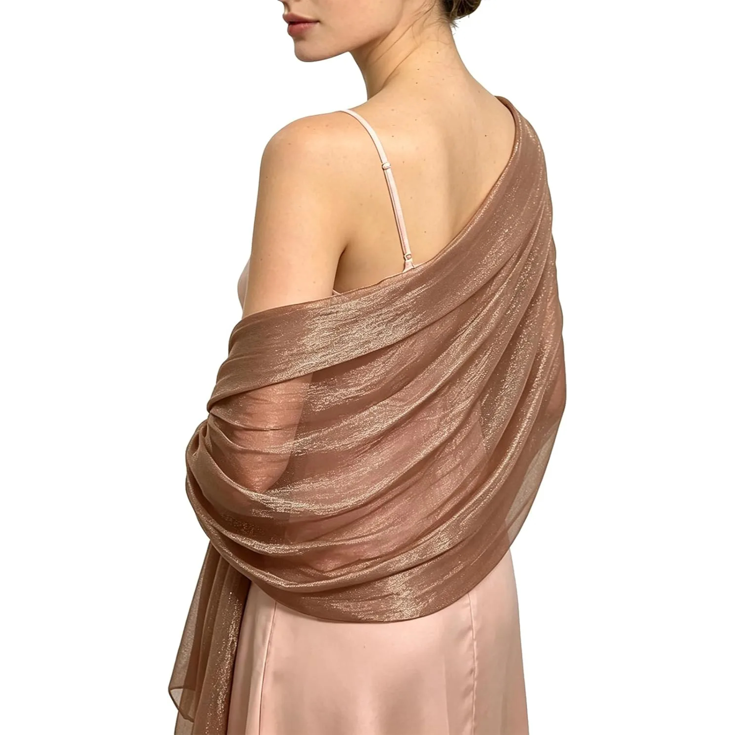 Sheer Sparkle Evening Shawl Wrap For Women