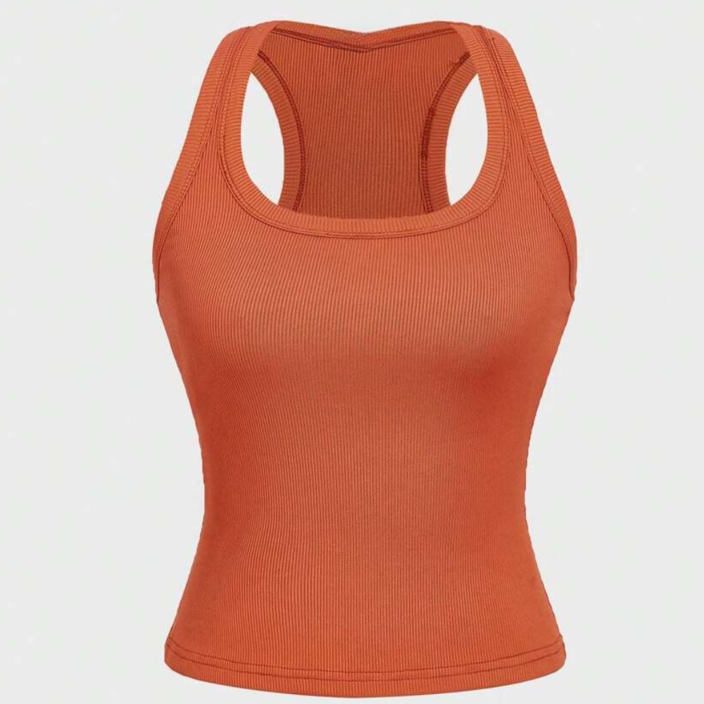 Casual Versatile Sleeveless Fit Square Crop Top For Women