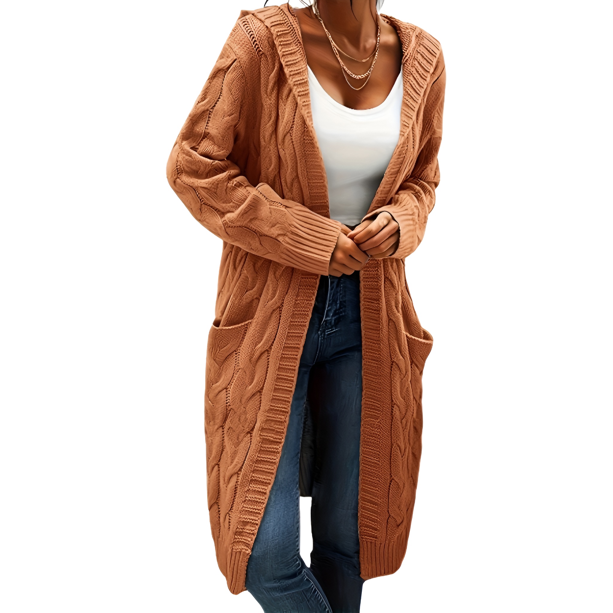 Casual Long Cardigan Knitwear For Women