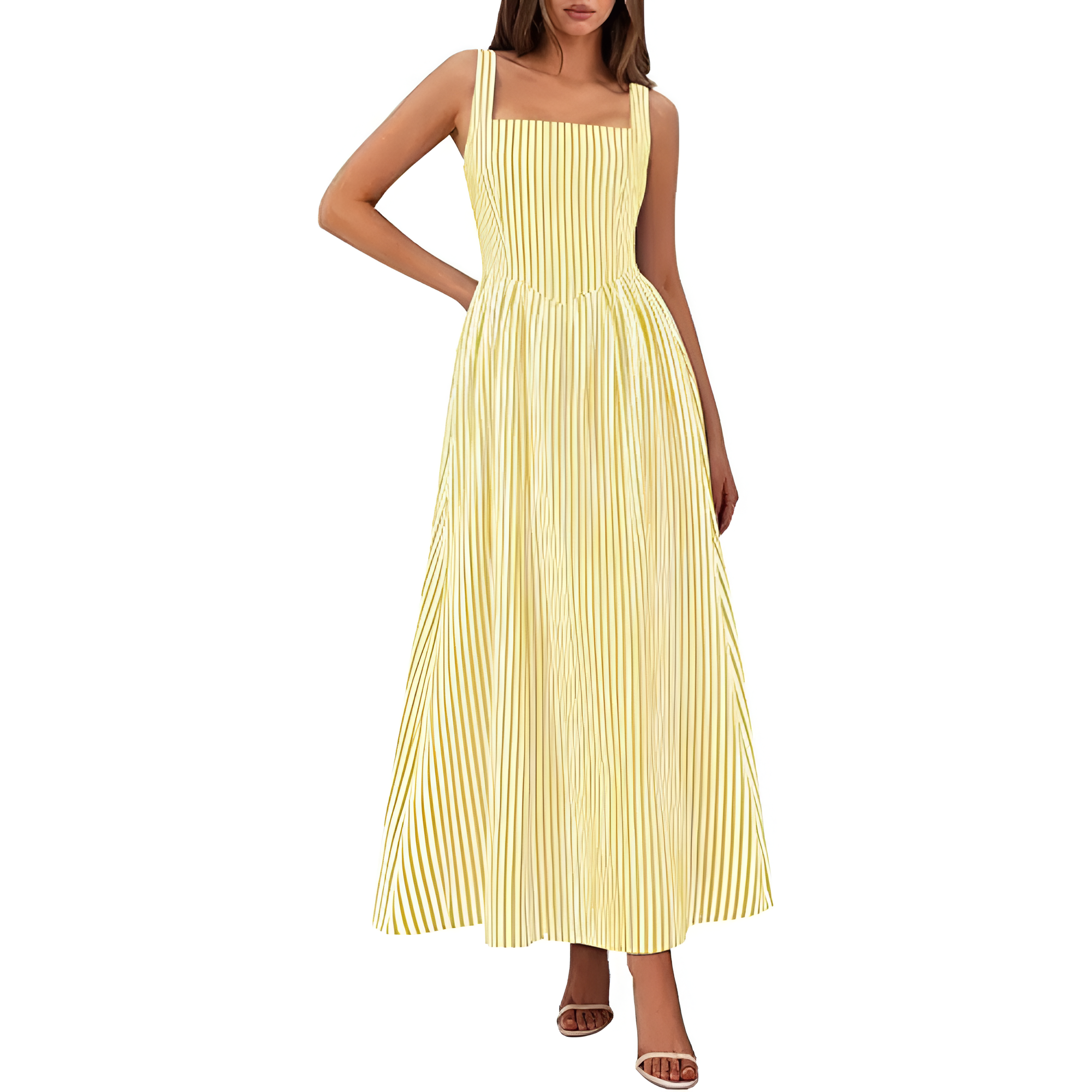 Striped A Line Beach Dress For Women