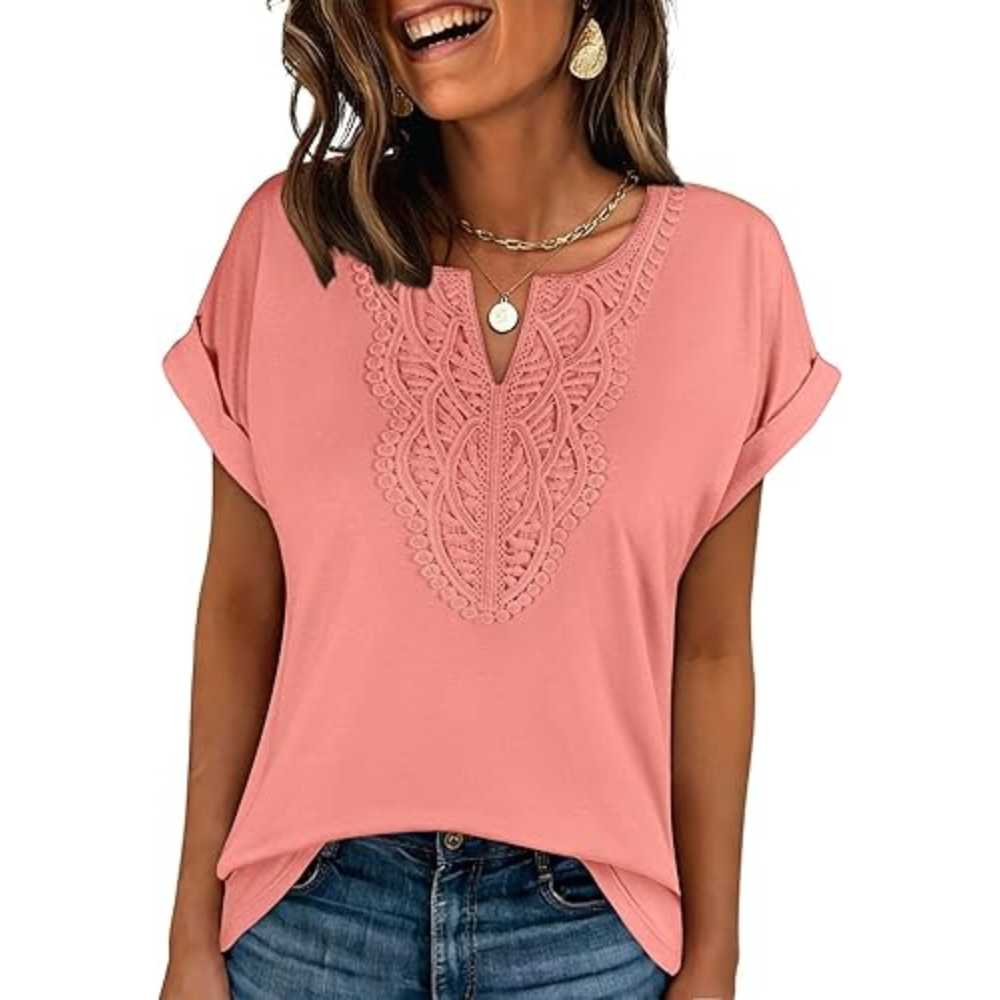 Vintage Inspired Smocked Blouse Casual Summer Wear For Women