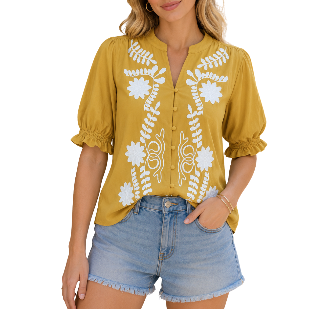 Casual Floral Printed  Boho Tops For Women