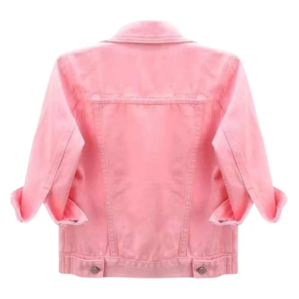 Women Cropped Full Sleeve Denim Jacket