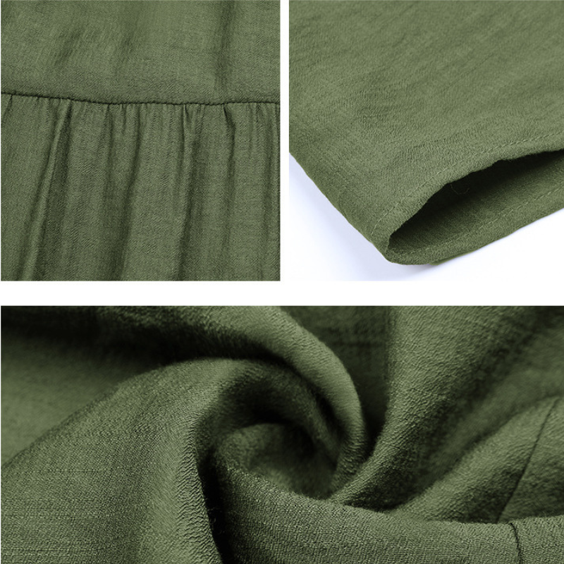 Flared Bottom Knee Length Sleeveless Dress-My Comfy Blouse