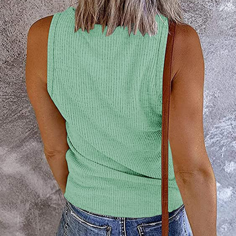 V Neck Sleeves Less Top-My Comfy Blouse