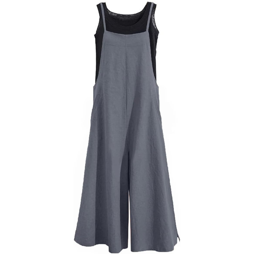 Casual And Cropped Loose Wide Leg Rompers Fit For Women