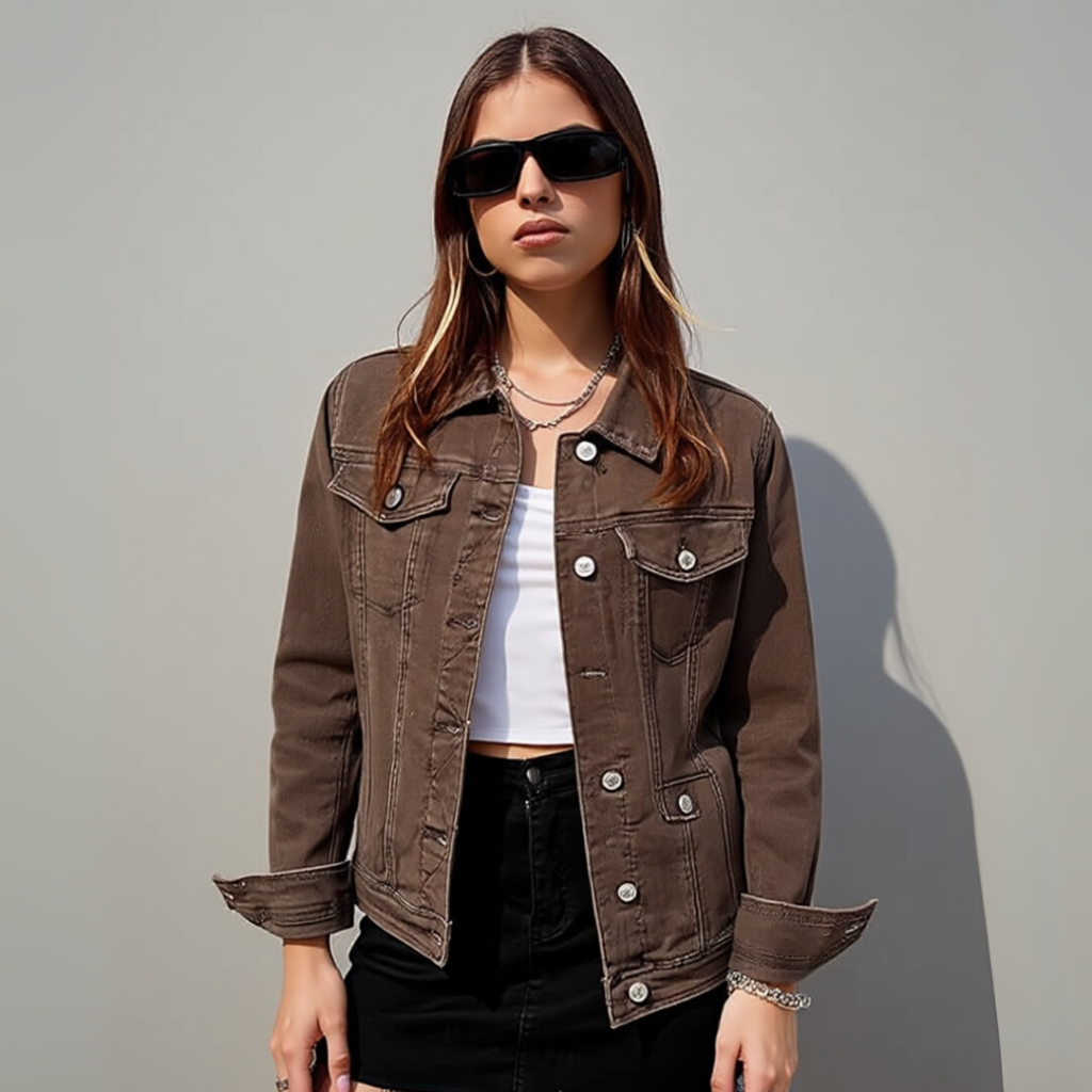 Stretch Denim Jacket For Women