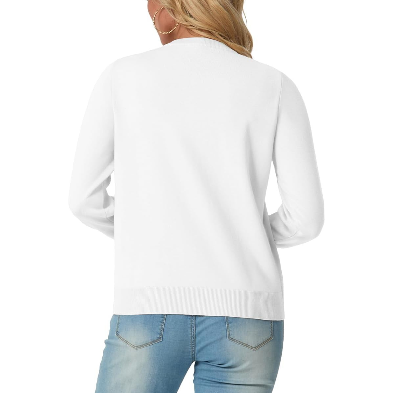 Casual Long Sleeve Knit Cardigan Sweater For Women
